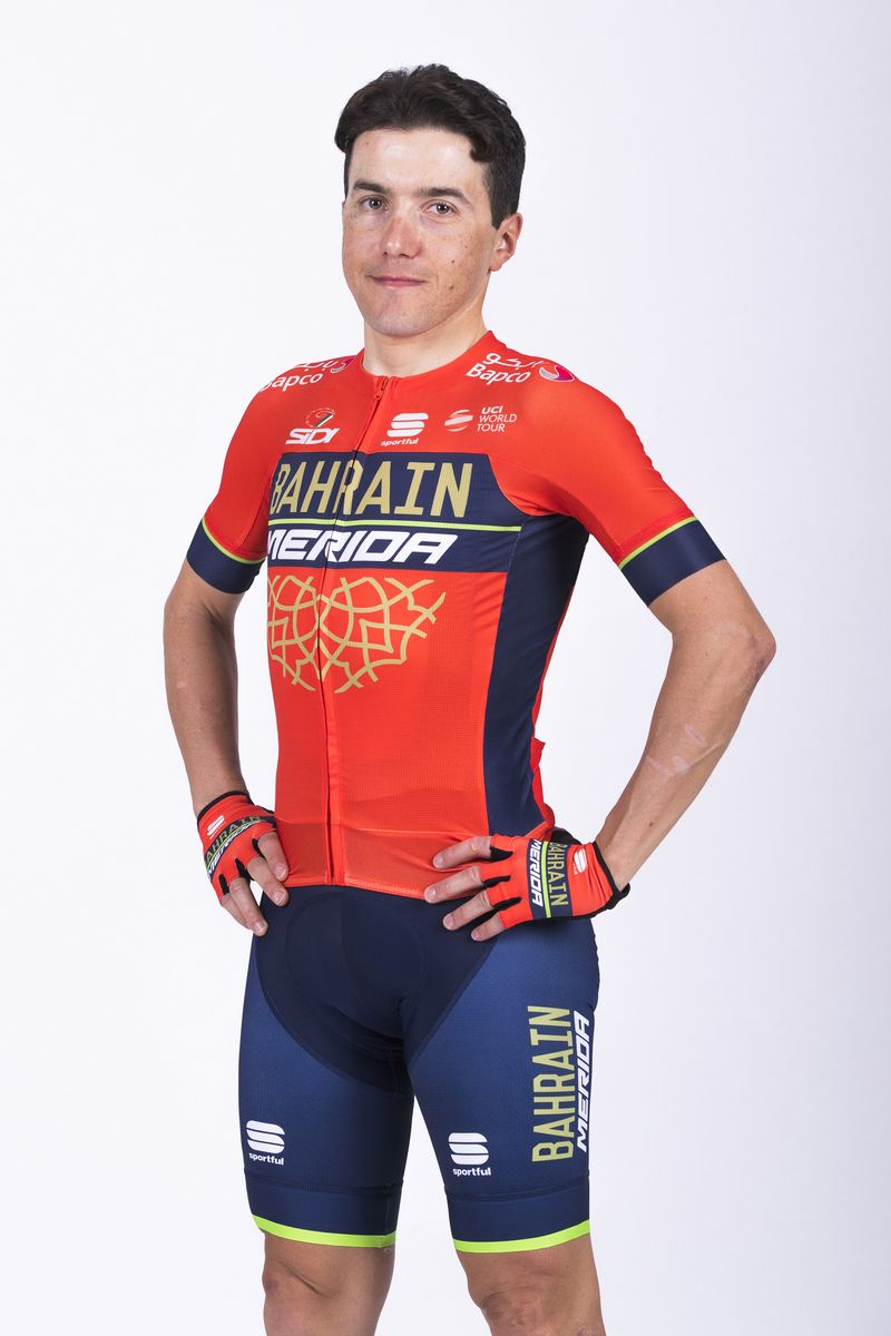 Domenico Pozzovivo (Bahrain-Merida) poses in the new kit