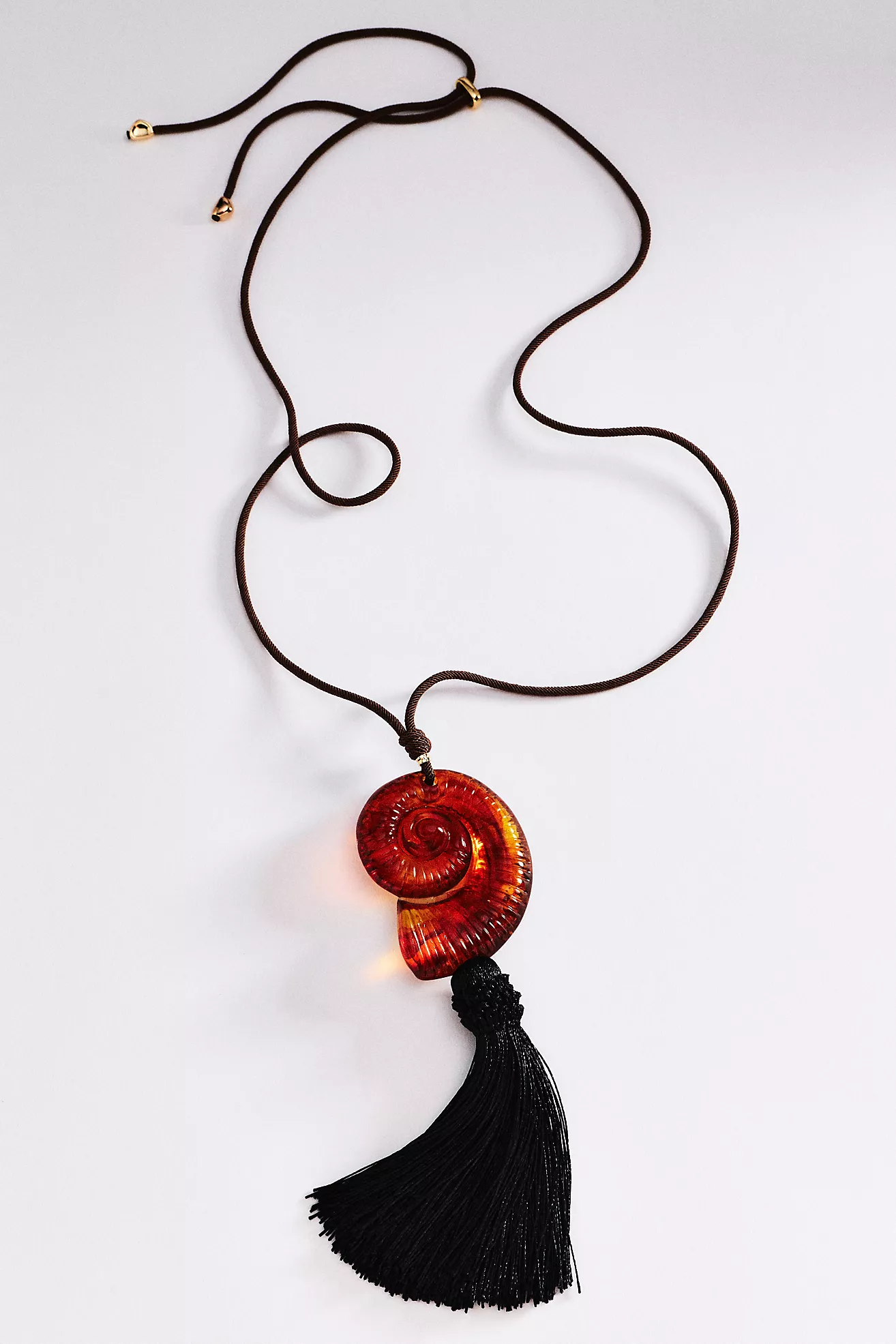 Resin Shell Tassel Necklace