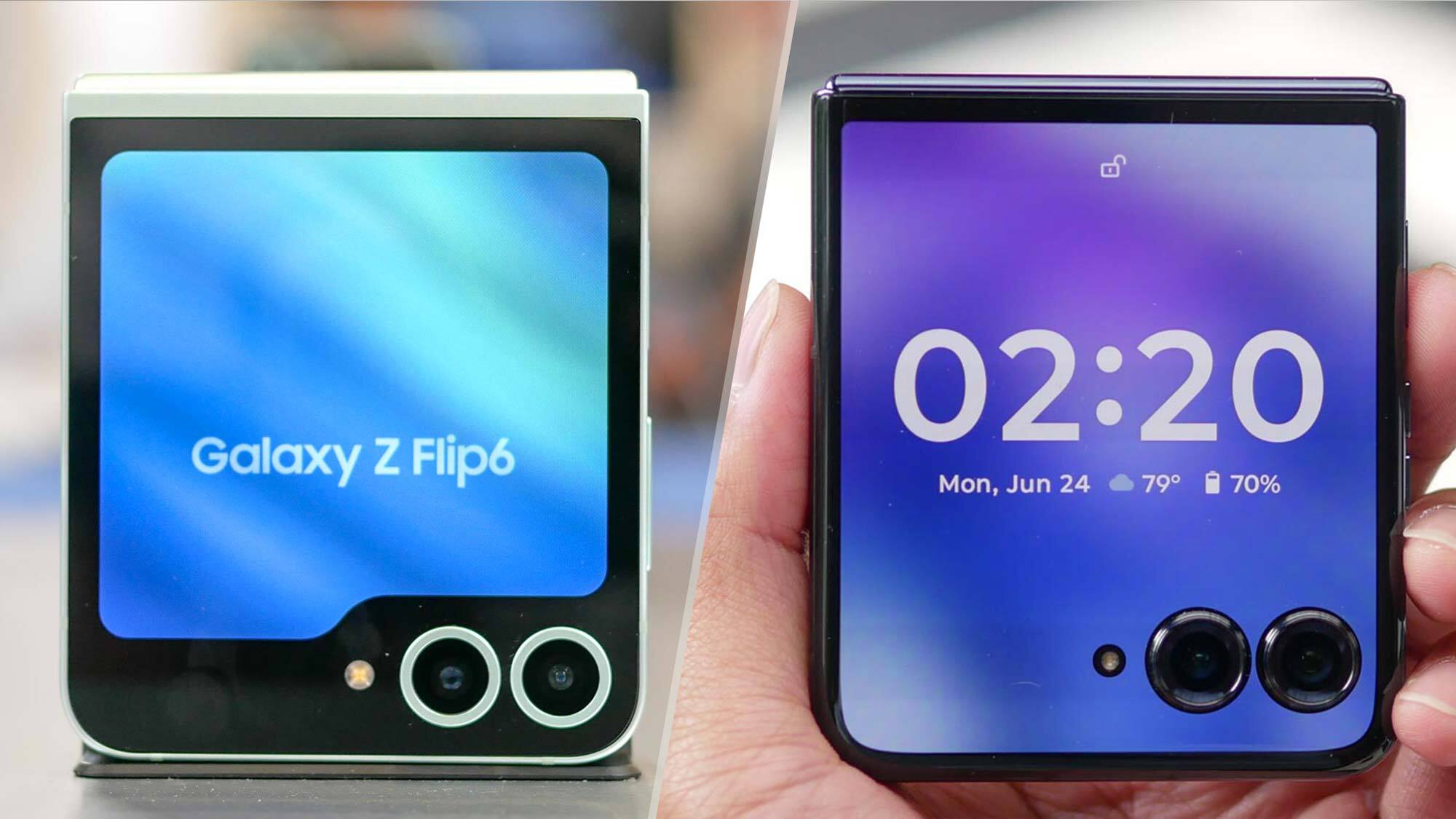 Samsung Galaxy Z Flip 6 vs. Motorola Razr Plus (2024) How the flip