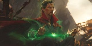 Benedict Cumberbatch in Avengers: Infinity doing some magic time calculating
