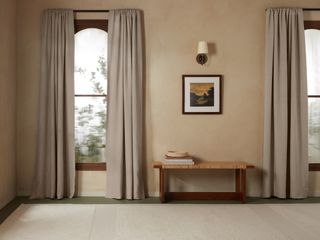 Washed linen blackout curtain