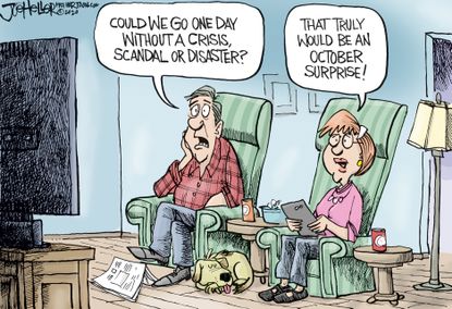 Editorial Cartoon U.S. news October surprise