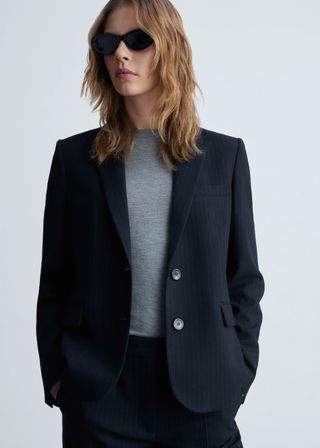 Mango, blazer de traje robustez - Mulheres | Mango Reino Unido