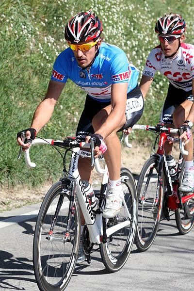 Fabian Cancellara (Team CSC) dfended well against the attacks of Gasparotto