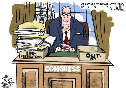 Political cartoon U.S. FBI Russia investigation Congress inaction