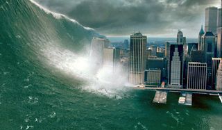 Deep Impact the wave hits New York City