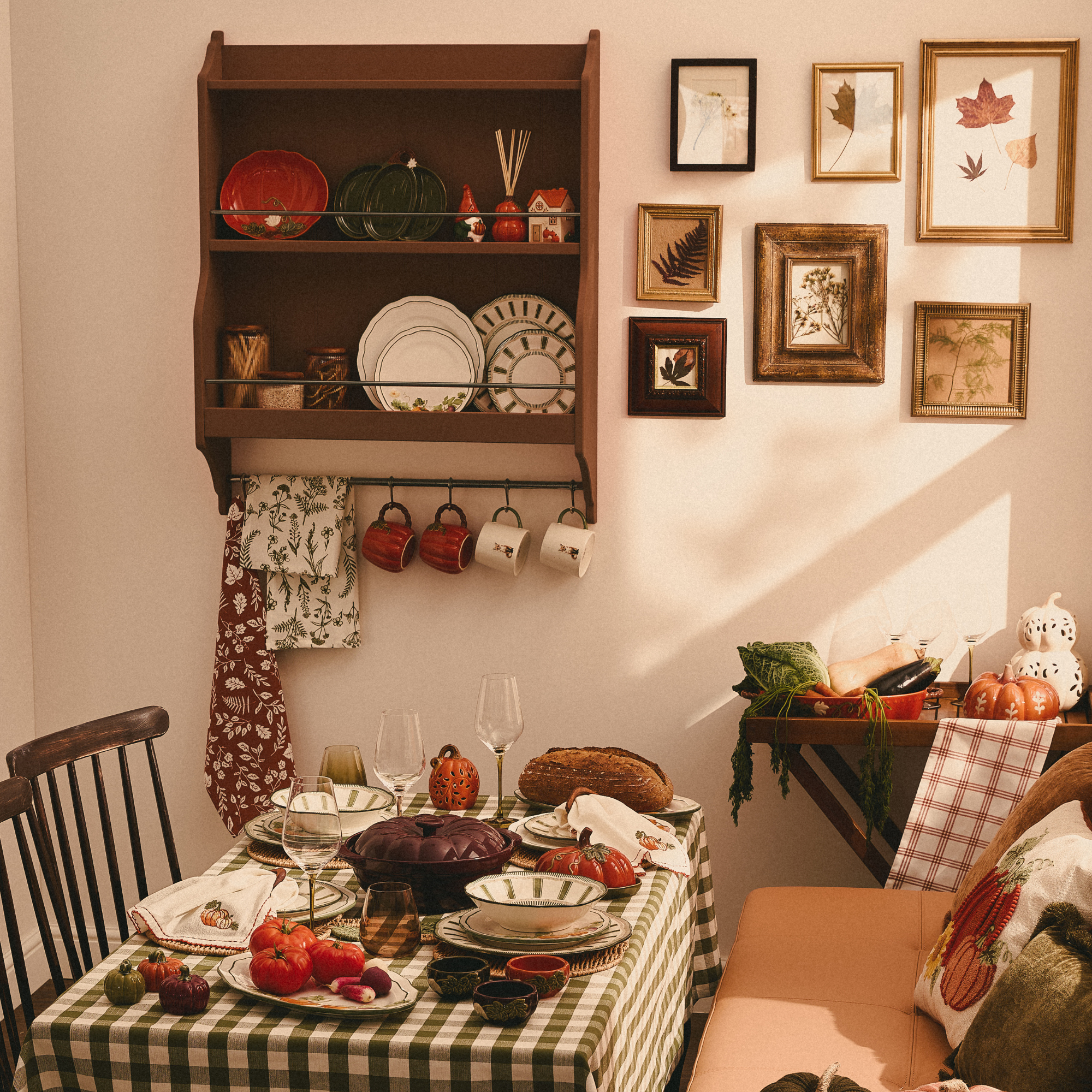 Primark autumnal decor in dining room