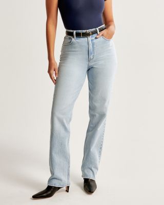 abercrombie, Curve Love Ultra High Rise 90s Straight Jean