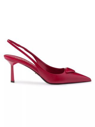 Prada, Saffiano Patent Leather Slingback Pumps