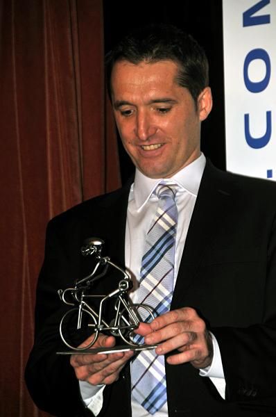 Stephane Heulot gets a gift.