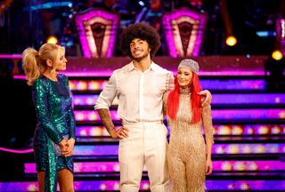 Strictly Come Dancing 2022 Tyler and Diane talking to Tess after being voted out