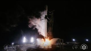 A brand-new SpaceX Falcon 9 rocket launches 24 Starlink satellites to orbit from California's Vandenberg Space Force Base on Sept. 2, 2025.