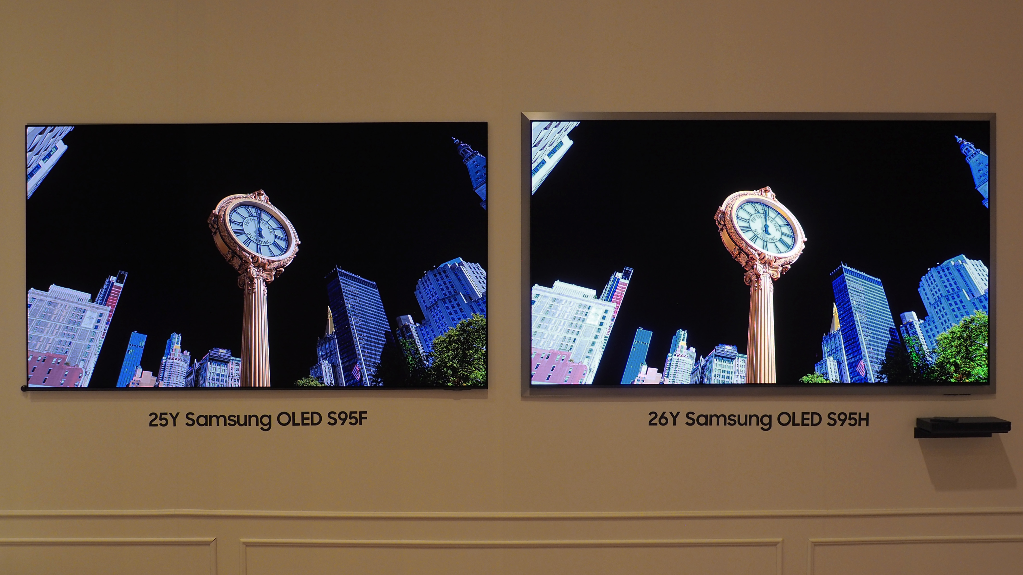 Samsung S95H versus S95F predecessor