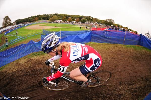 Jocelyn Maulin (NEBC-Cycle Loft) riding the S-turns