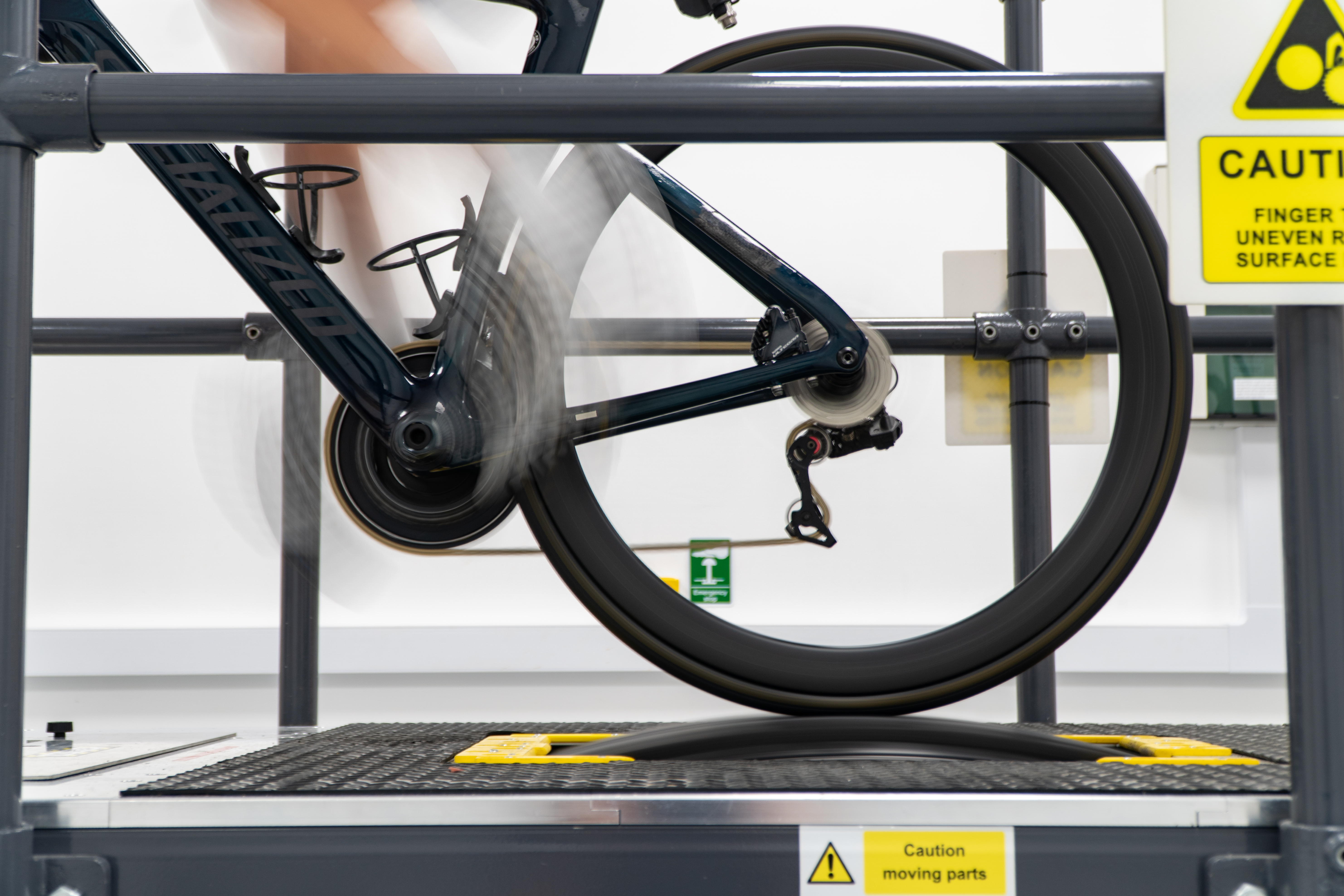 Goodyear Bicycle Tyres being manufactured and tested in a factory
