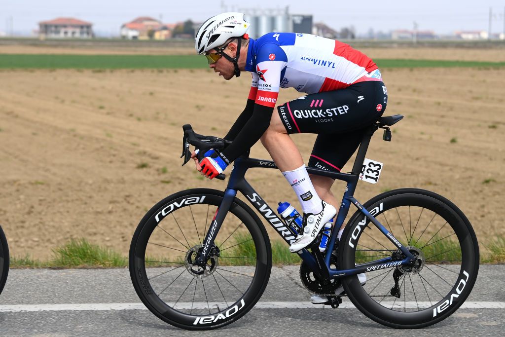MILAN ITALY MARCH 16 Remi Cavagna of France and Team QuickStep Alpha Vinyl competes during the 103rd MilanoTorino 2022 a 197km one day race from Magenta to Rivoli MilanoTorino on March 16 2022 in Milan Italy Photo by Tim de WaeleGetty Images