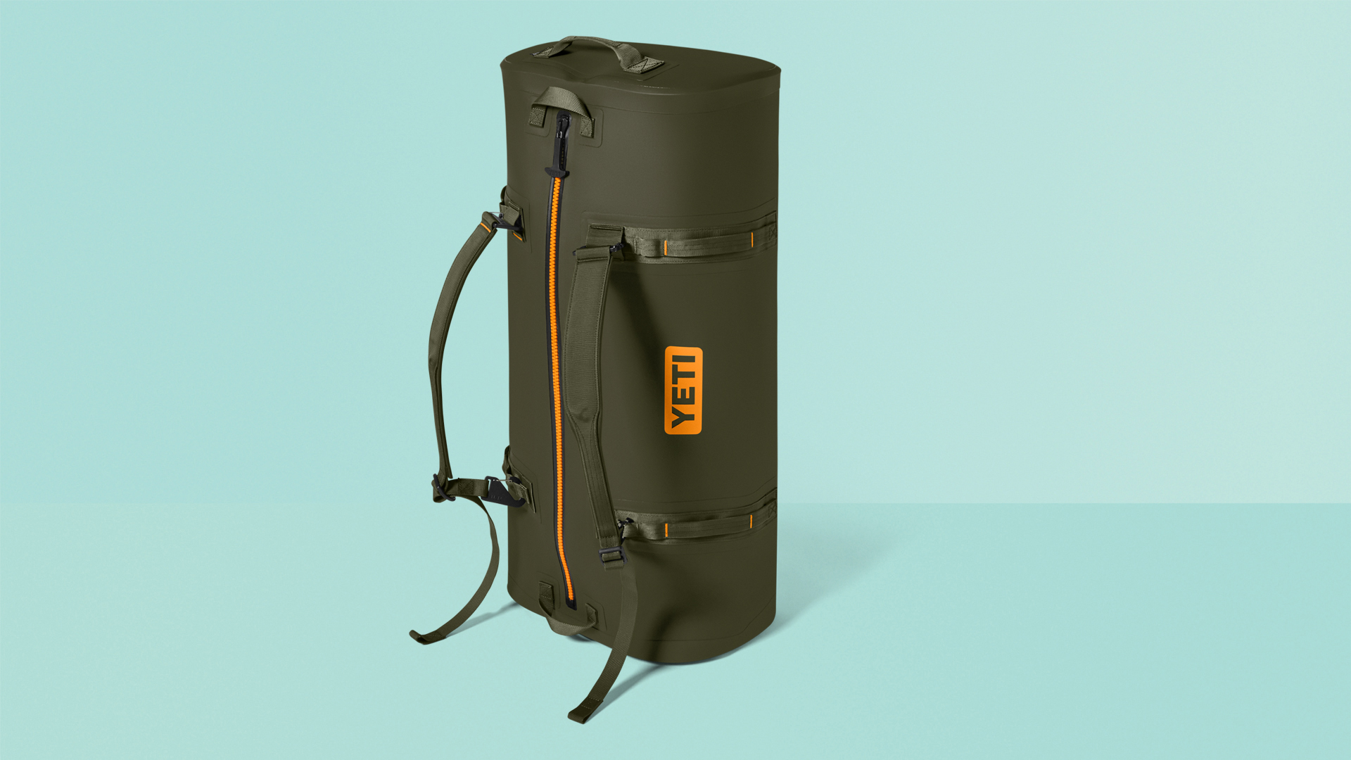 YETI products on coloured background