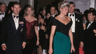 Prince Charles and Diana, Princess of Wales (1961 - 1997) attend a gala dinner at the Royal York Hotel in Toronto, during an official visit to Canada, 26th October 1991. Diana is wearing the Spencer tiara.