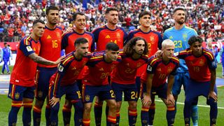 A Spain team photo at World Cup 2026