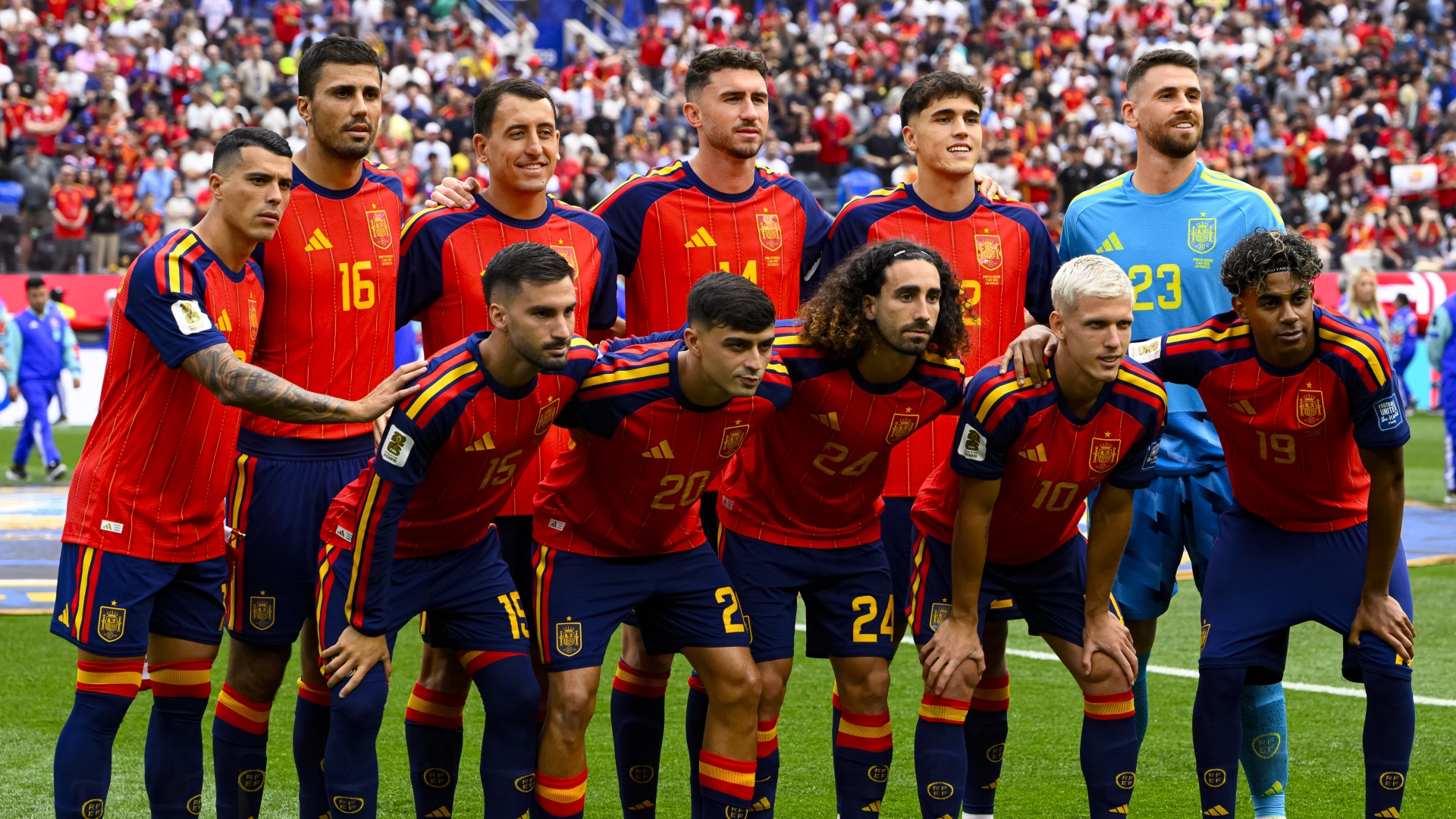 A Spain team photo at World Cup 2026