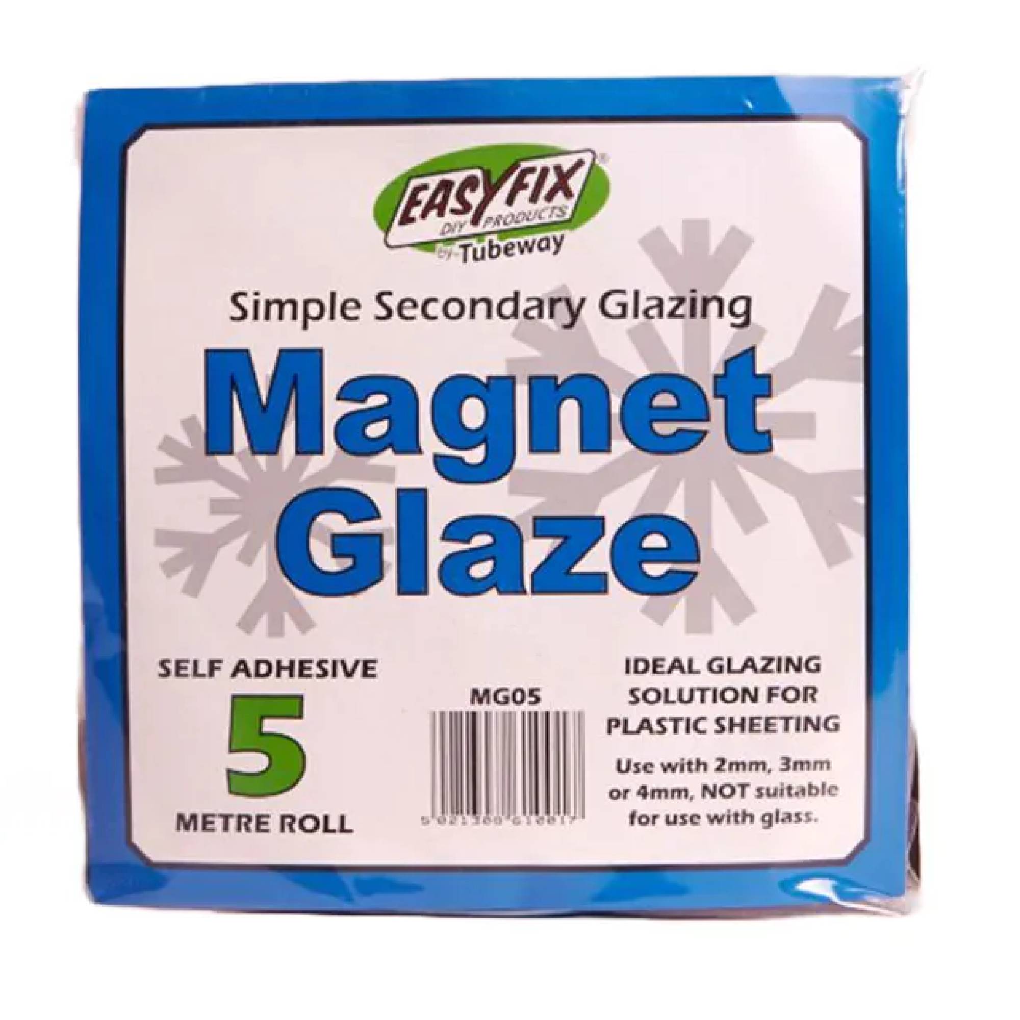 Magnetic sheet glazing in blue and pink packagaing
