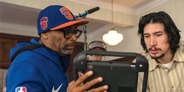 Spike Lee with Adam Driver on the set of Blackkklansman