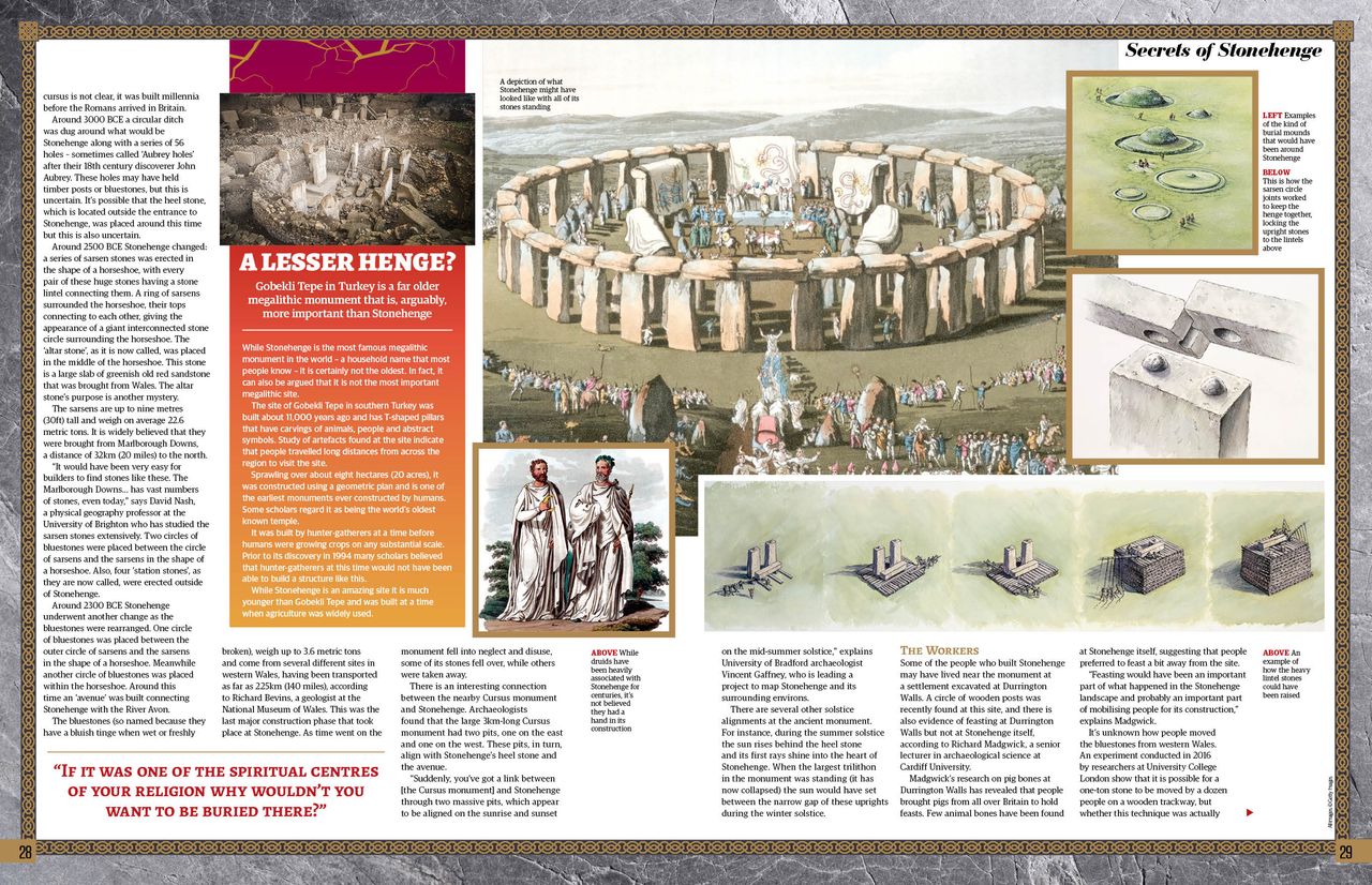 Secrets of Stonehenge, All About History spread