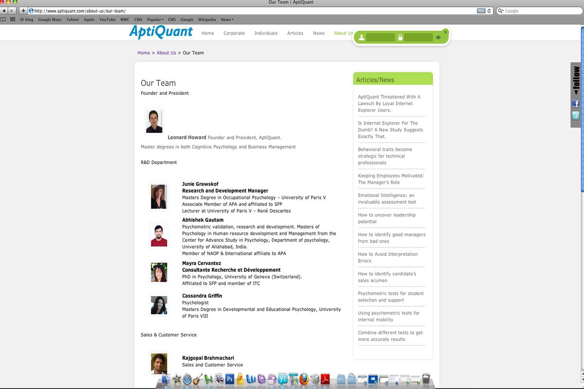 Aptiquant team