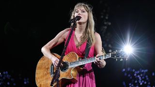 Taylor Swift performs onstage during &quot;Taylor Swift | The Eras Tour&quot; at Olympiastadion on July 27, 2024 in Munich, Germany