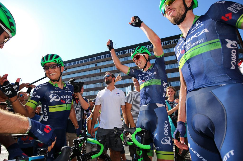 They're a happy team at Orica-BikeExchange