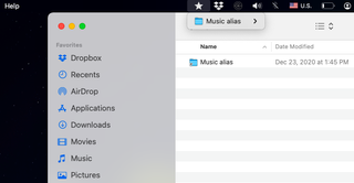 How to pin a file or folder to the macOS menu bar
