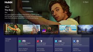Hubbl user interface and TV guide