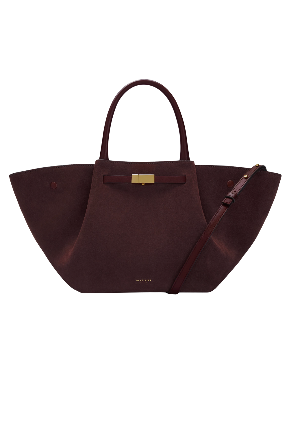 The Midi New York | Burgundy Suede & Burgundy Smooth | Demellier