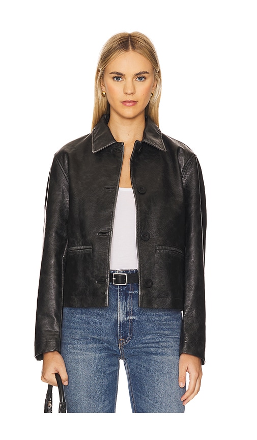 X We the Free Hera Faux Leather Jacket in Black