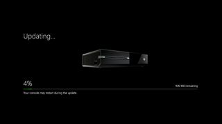 Xbox One update screen