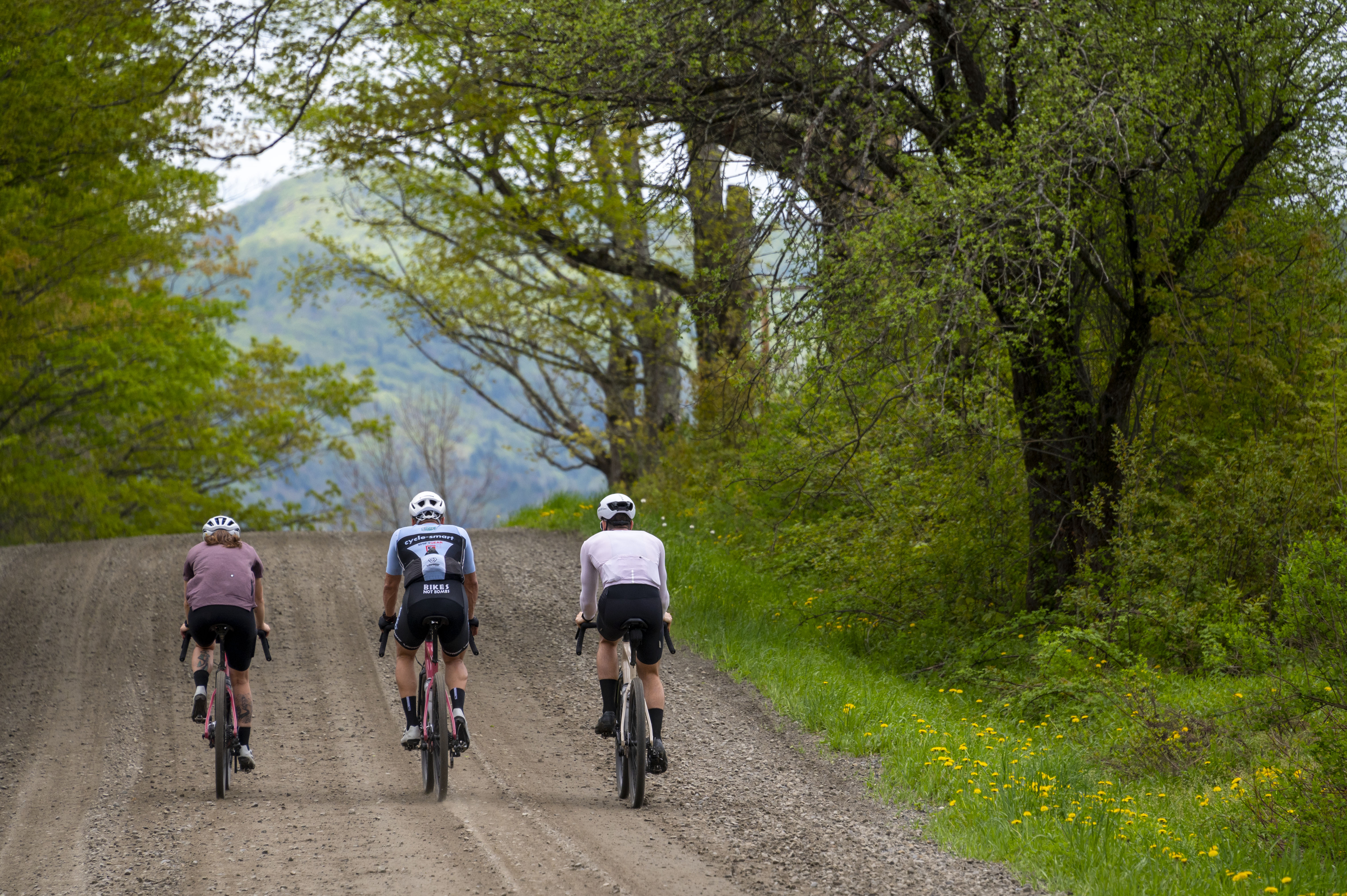 Rook riding with Van Rysel in Vermont