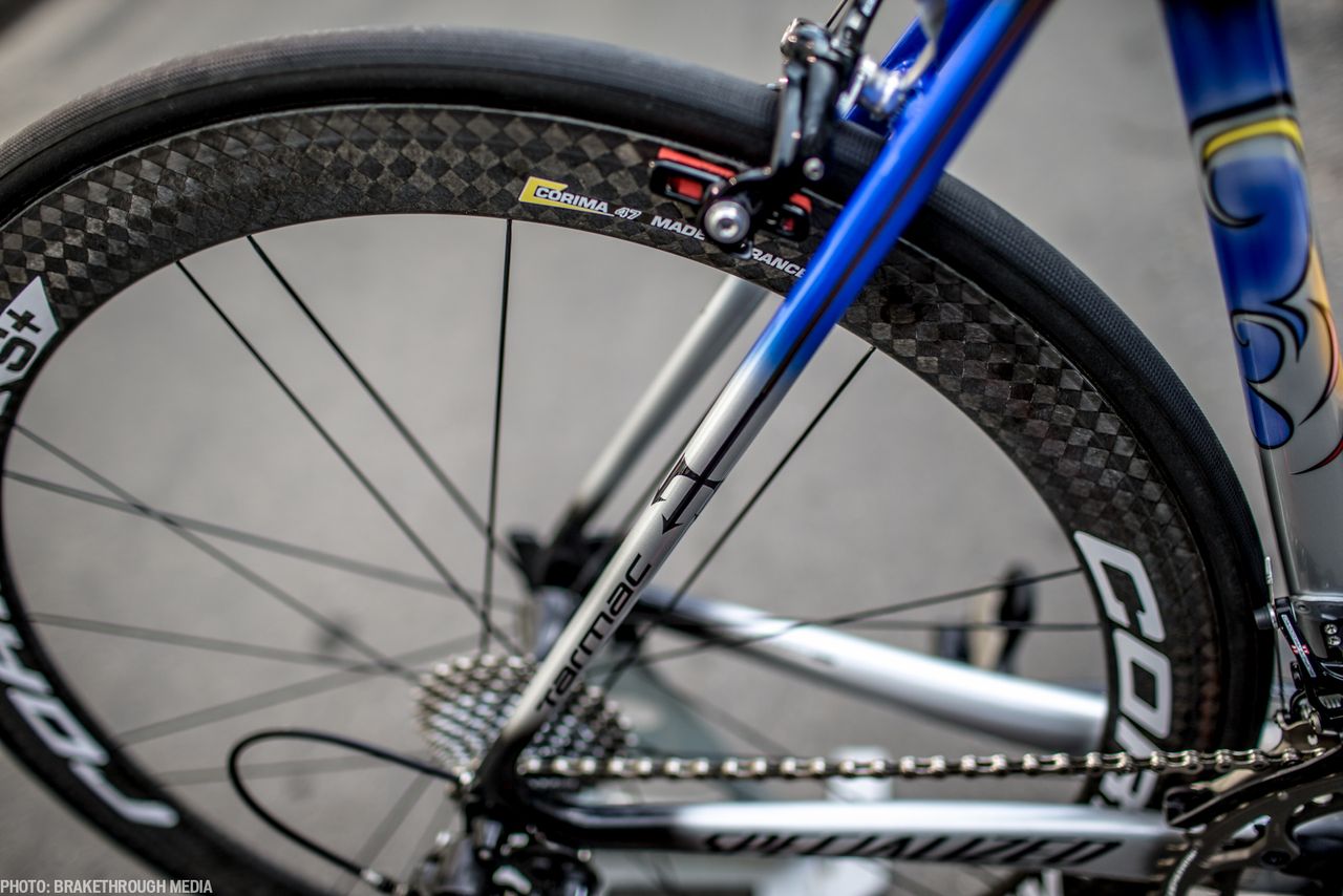 A trident is featured seatstay