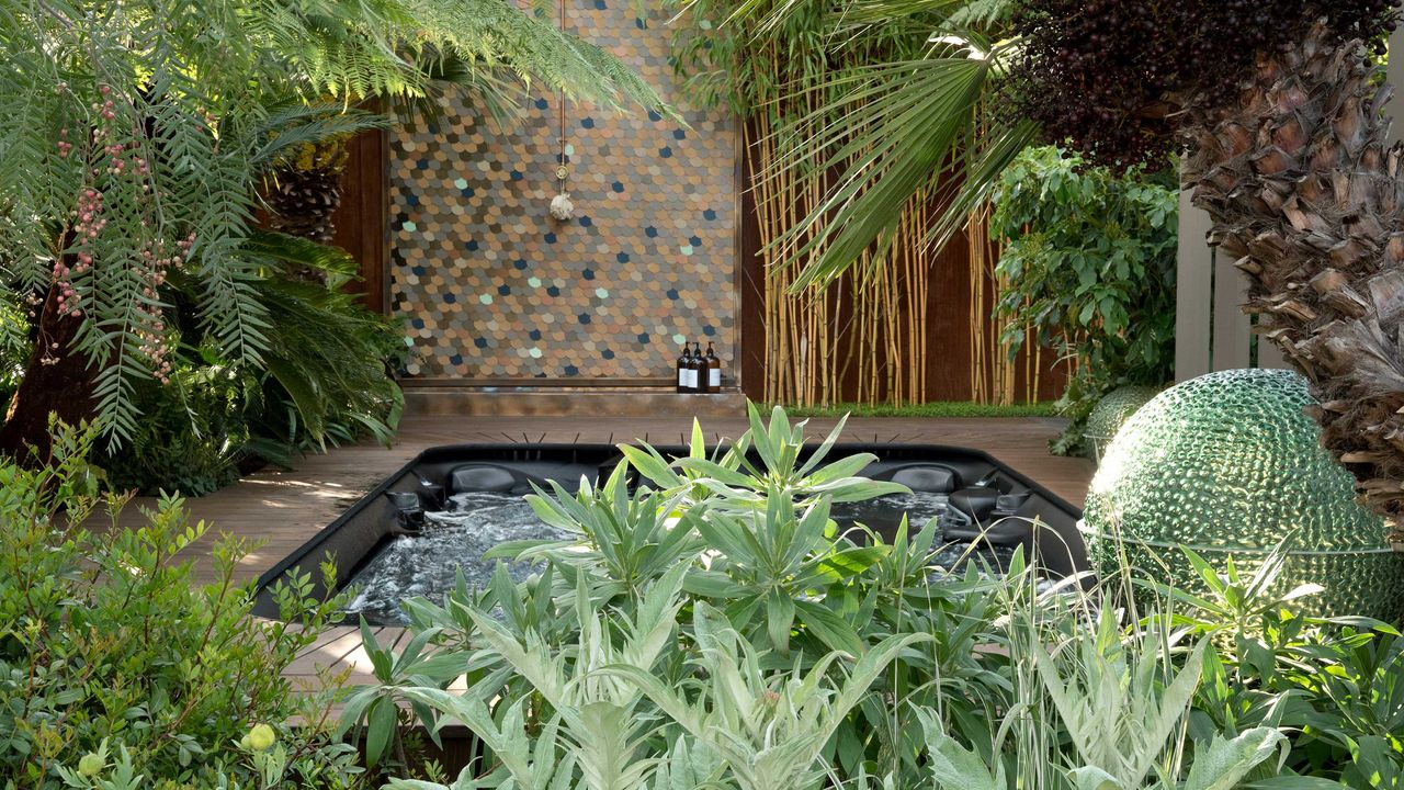 swim spa in Kate Gould&#039;s Chelsea Flower Show 2022 garden