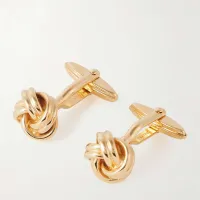 6. Lanvin Knot Gold-Plated Cufflinks