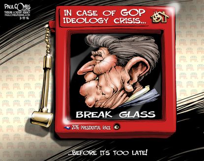 Political cartoon U.S. GOP Reagan 2016 decision