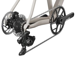The one-by drivetrain with a typical gossamer style chainring