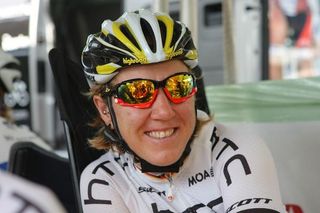 Ina Teutenberg (HTC-Columbia) smiles before the start
