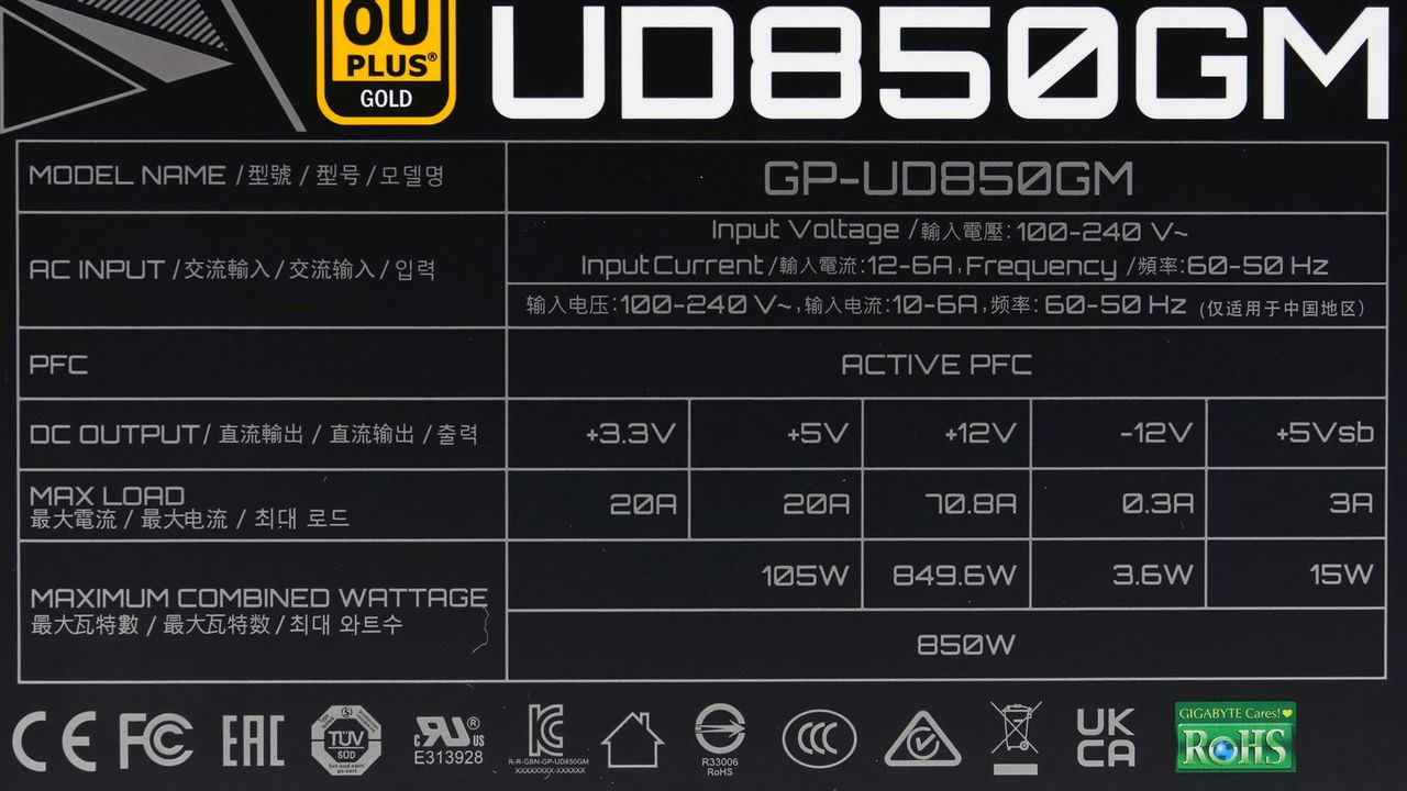 Gigabyte UD850GM
