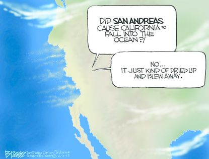 Editorial cartoon Environment California Drought
