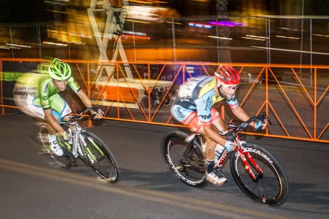 Eric Marcotte (Smartstop) and Giancarlo Bianchi (Cannondale) make a move off the front.