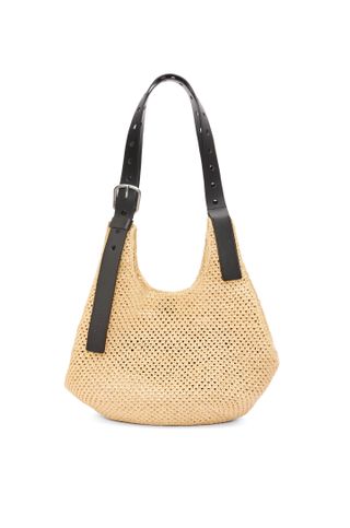 LOEWE Hobo Bag in Raffia and Calfskin