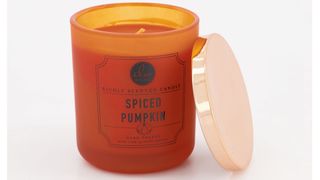 TK Maxx pumpkin spice scented candle in orange jar