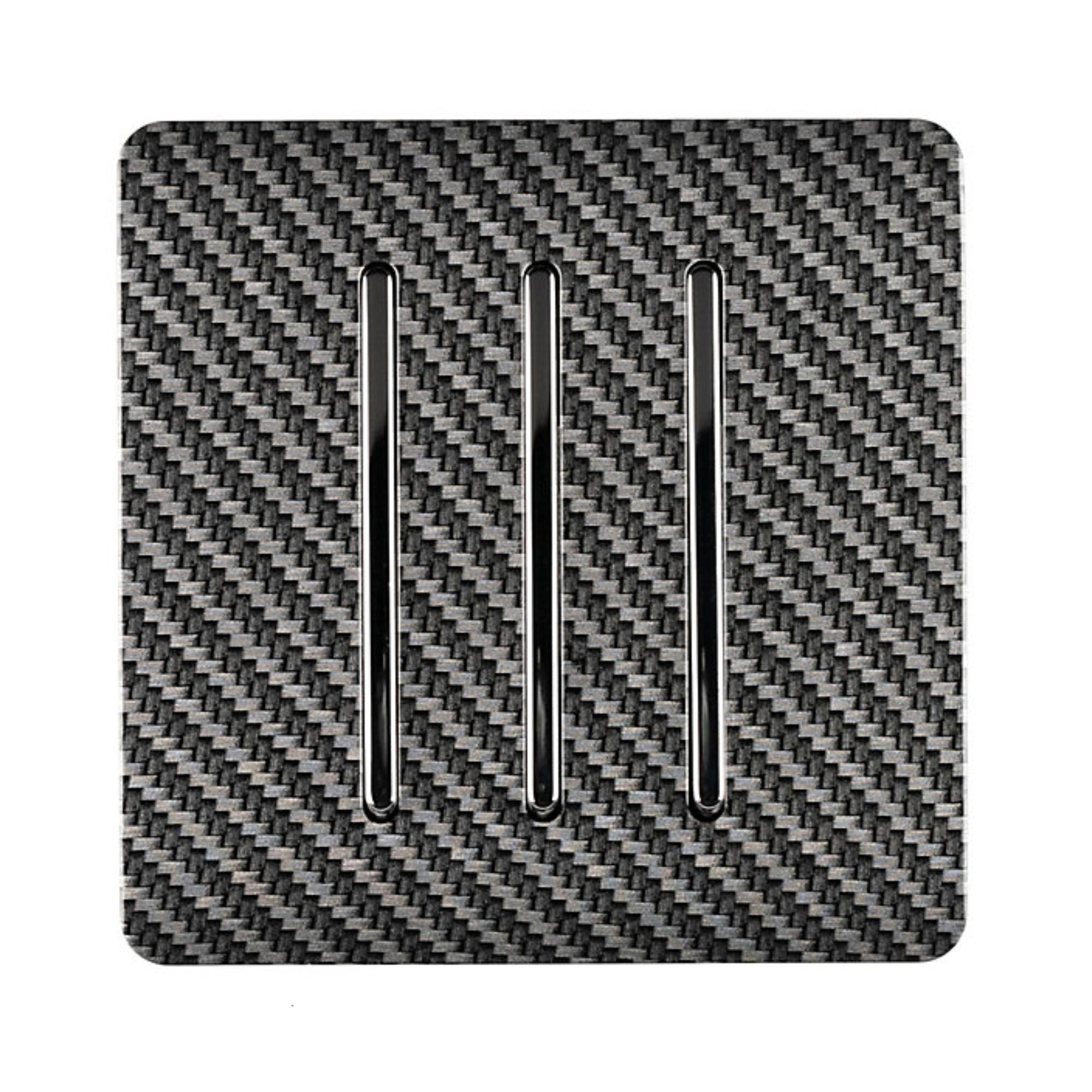  Gang Light Switch with a grey and black chevon pattern