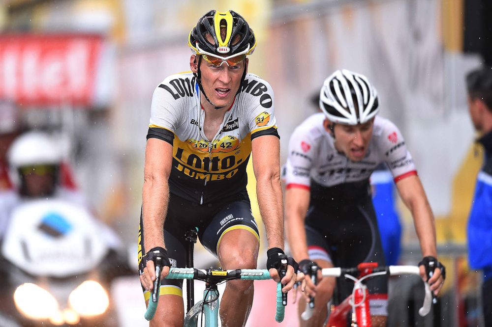 Robert Gesink and Bauke Mollema finish stage 12.