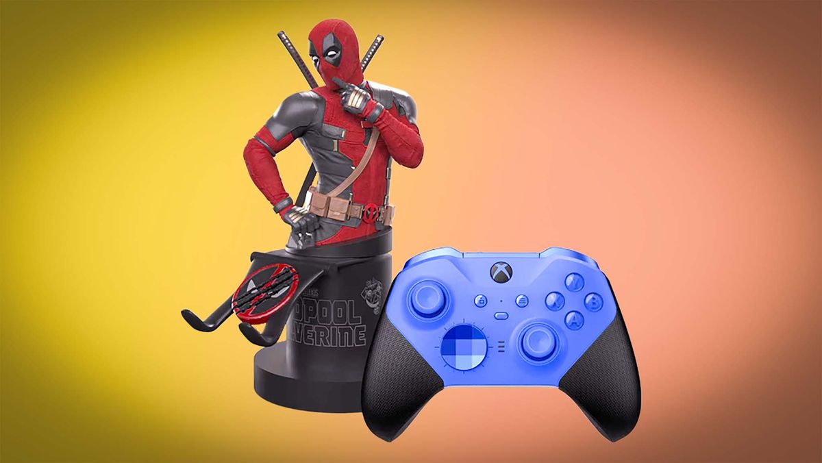 Xbox Series X|S Controller with Deadpool Controller stand. 